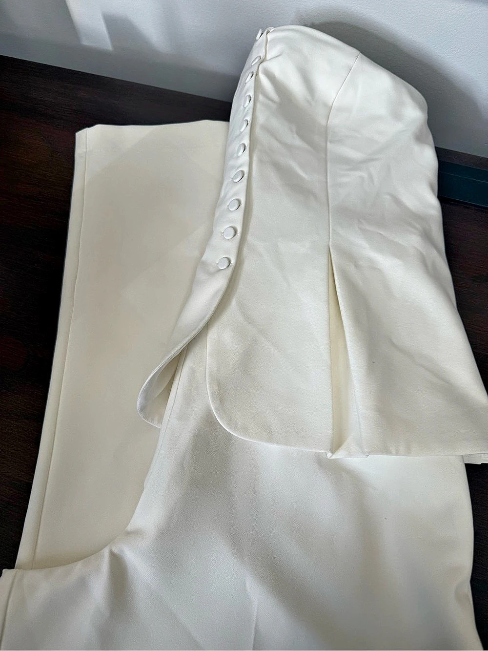 Abercrombie & Fitch Wide Leg Jumpsuit in White Size Medium
